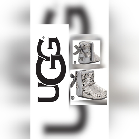 UGG Other - UGG Kids Boots in Shiny Silver